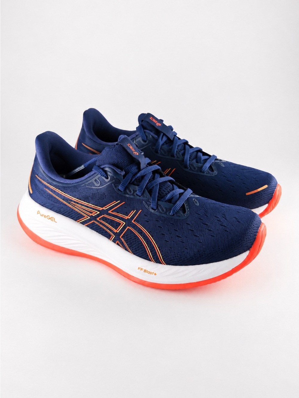 Size 7.5M- ASICS PureGel Cumulus Indigo Navy Coral Reef Running Shoes